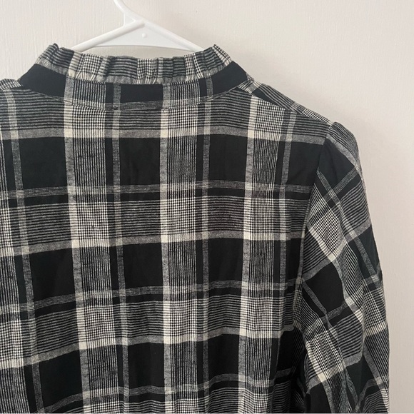 Sezane Capri Flannel Shirtdress Mini Wrap Washington Check French Academia 40 - Picture 9 of 16